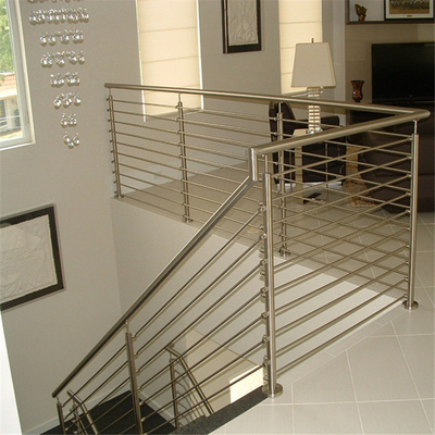 Treppenhaus-Edelstahl-Balustrade, Rod Bar Interior Stair Railings für Balkon