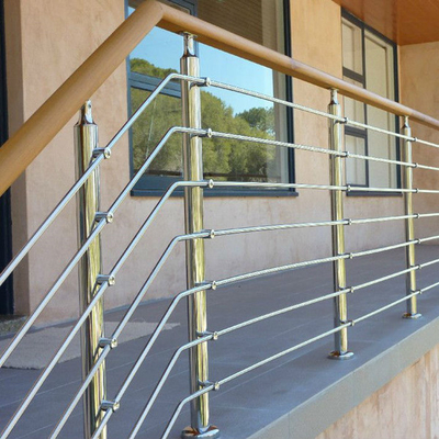 Rod Bar Steel Balcony Railings, Innentreppen-Schiene für Wohnungs-Plattform-Terrasse