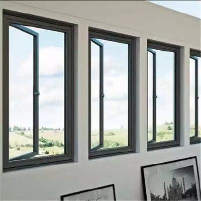 Äußerliches Öffnungs-Aluminiumflügelfenster-Fenster-horizontale kundengebundene Farben