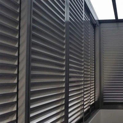Antidiebstahl-Aluminiumsonnenblende-Jalousien-im Freien windundurchlässige kundengebundene Größe