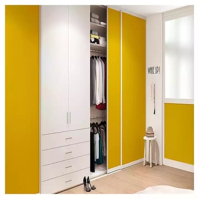 Mdf-Plastikschlafzimmer, das Garderoben-modernes Metallfestes Holz schiebt