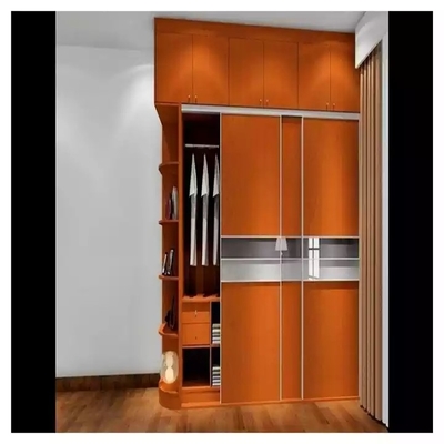 Mdf-Plastikschlafzimmer, das Garderoben-modernes Metallfestes Holz schiebt