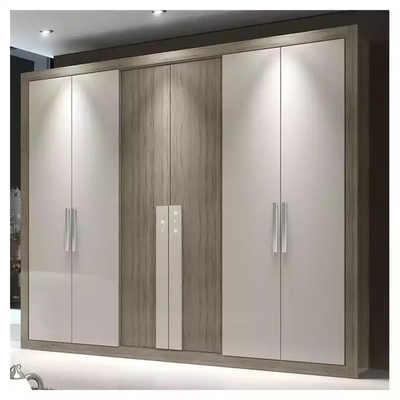 Mdf-Plastikschlafzimmer, das Garderoben-modernes Metallfestes Holz schiebt