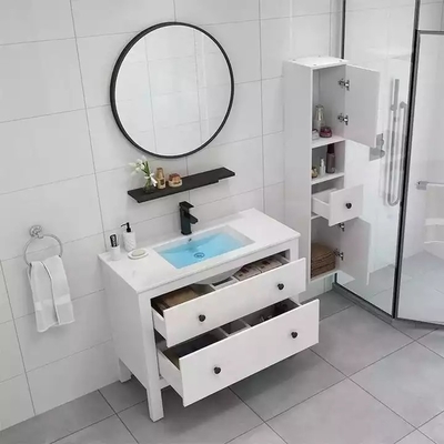 Moderne feste hölzerne Badezimmer-Kabinett-Eitelkeits-Möbel-einzelne Wannen-Einheit