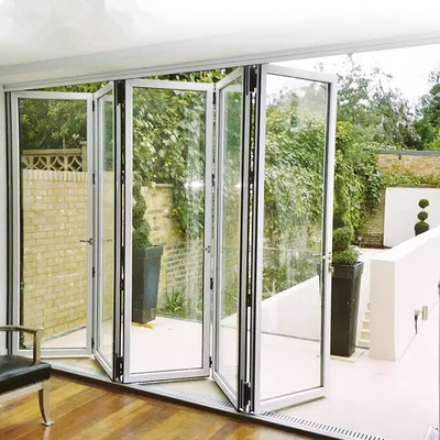 Kundengebundener Plastikrahmen-Glasakkordeon-Außenentwurf der Falttür-UPVC Bifold