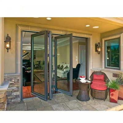EPDM-wasserdichte Außenaluminiumfalttür-Bifold Patio-Glasc$schieben