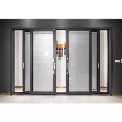 Kundengebundene moderne multi Platten-Schiebetüren, Temperament-Glas-Aluminiumrahmen-Türen