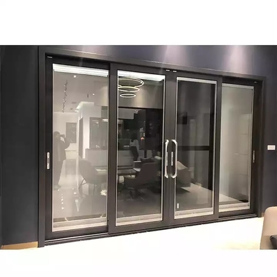 Kundengebundene moderne multi Platten-Schiebetüren, Temperament-Glas-Aluminiumrahmen-Türen