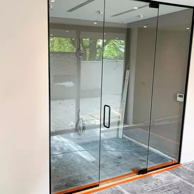 Aluminiumlegierungs-milderte Frameless Schwingen-Glas-Tür, kommerzielle doppelte Glastür