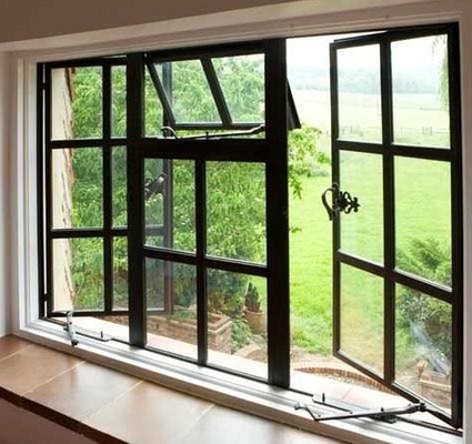 Modernes gleitendes Eisen-Stahl-/Aluminiumgrill-Fenster-Metallflügelfenster