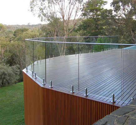 Moderner Edelstahl-Frameless Glasbalustraden-Geländer für Innen- und im Freien