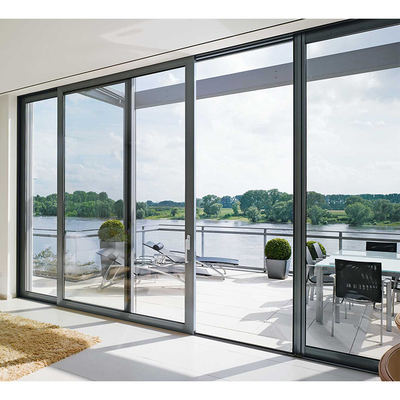 Kundengebundene Farbentwurfs-Aluminiumdoppelt-Glasschiebetür Frameless