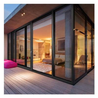 Kundengebundene Farbentwurfs-Aluminiumdoppelt-Glasschiebetür Frameless