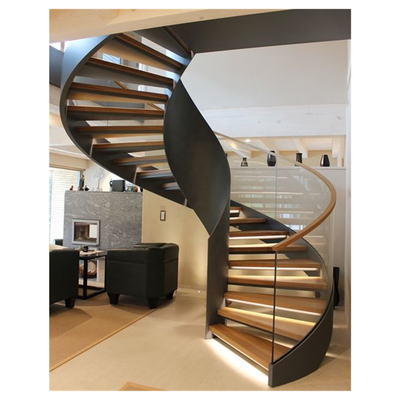 Fertigen Sie die moderne kleine gewundene Innen Treppen-Luxusraumersparnis besonders an