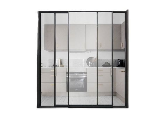 Moderne doppelverglaste Aluminiumschiebetüren drücken und ziehen Öffnung