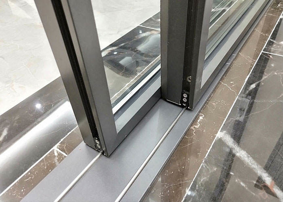 Moderne doppelverglaste Aluminiumschiebetüren drücken und ziehen Öffnung