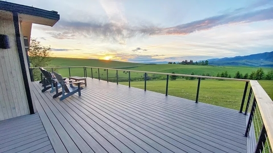 Ozean-Handlauf-Terrassen-Balkon-Geländer, Handlauf-Drahtseil-Geländer im Freien