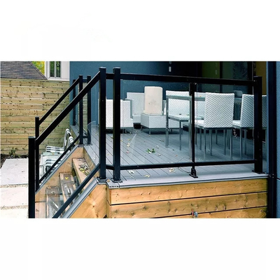 Kundengebundener Aluminiumglasbalkon-Geländer-Entwurfs-Treppen-Handlauf im Freien