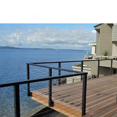 Kundengebundener Aluminiumglasbalkon-Geländer-Entwurfs-Treppen-Handlauf im Freien
