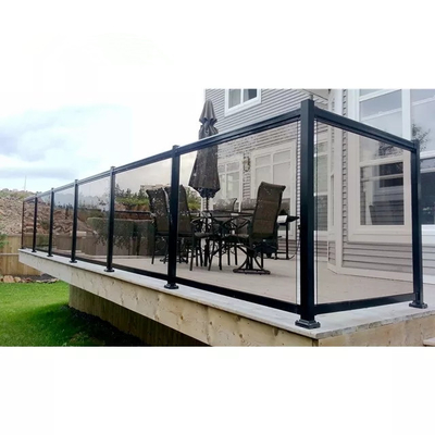 Kundengebundener Aluminiumglasbalkon-Geländer-Entwurfs-Treppen-Handlauf im Freien