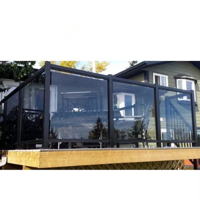 Kundengebundener Aluminiumglasbalkon-Geländer-Entwurfs-Treppen-Handlauf im Freien