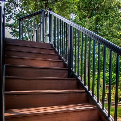 Aluminiumgeländer-Balkon des übersichtlichen Designs/Treppen-Balustrade im Freien