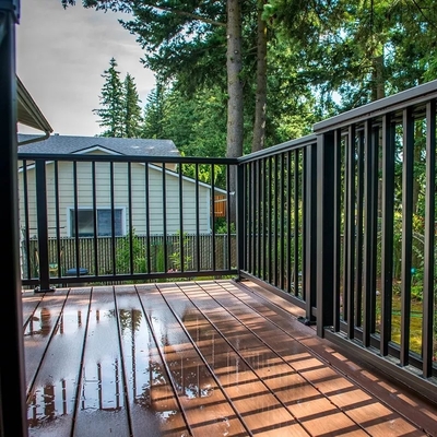 Aluminiumgeländer-Balkon des übersichtlichen Designs/Treppen-Balustrade im Freien