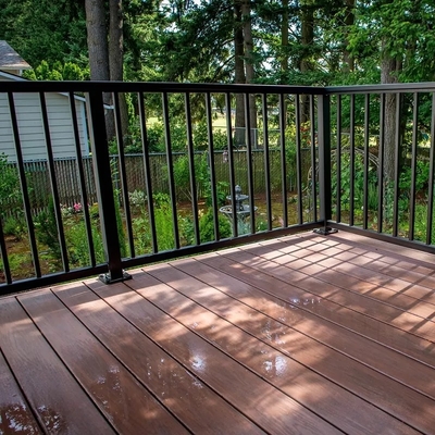 Aluminiumgeländer-Balkon des übersichtlichen Designs/Treppen-Balustrade im Freien