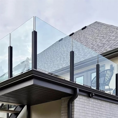 Moderne lamellierte Glasbalkon-Handläufe, Glasbalustraden-Edelstahl-Posten