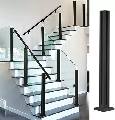 Moderne lamellierte Glasbalkon-Handläufe, Glasbalustraden-Edelstahl-Posten