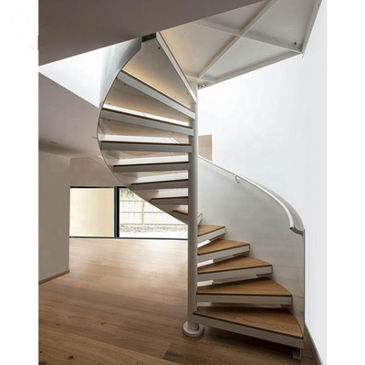 Wendeltreppe aus Luxusglas, platzsparende Wendeltreppe aus Holz