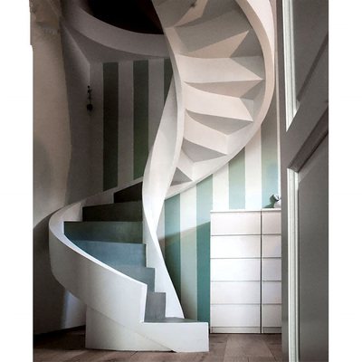 Wendeltreppe aus Luxusglas, platzsparende Wendeltreppe aus Holz