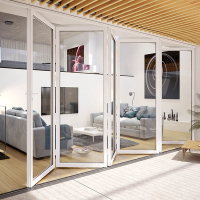 Außenkunststoff UPVC / PVC-Glas-Schiebefalttür Winddicht