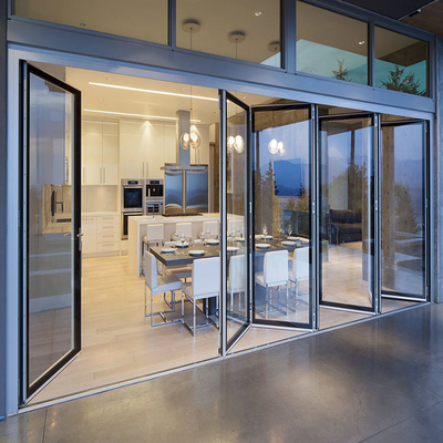 Außenkunststoff UPVC / PVC-Glas-Schiebefalttür Winddicht