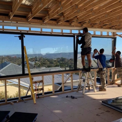 Wasserdichte Aluminiumfenster-Außeneinheit Glasfassade 12A 5mm