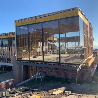 Wasserdichte Aluminiumfenster-Außeneinheit Glasfassade 12A 5mm