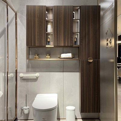 Doppelwaschbecken, Massivholz, Badezimmerschrank, moderne europäische Möbel