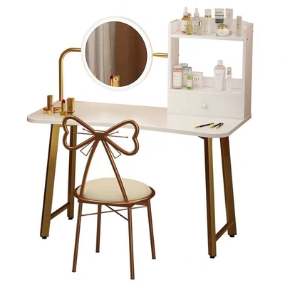 Modernes klassisches widergespiegeltes Möbel-Schlafzimmer-Set, Make-up-Schminktisch mit Melamin-Finish