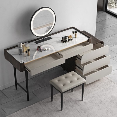 Luxuriöser Schlafzimmer-Make-up-Schminktisch nach Maß mit LED-Spiegel