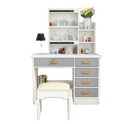 Einfacher Make-up-Schlafzimmer-LED-Spiegel-weißer Schminktisch. Praktisches Multifunktionsgerät