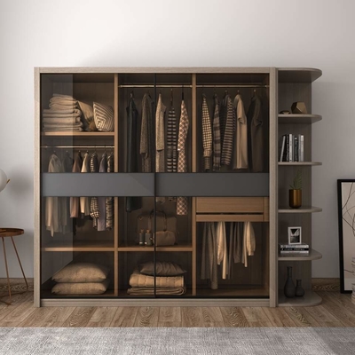 Schrank Schiebetür Tragbarer Kleiderschrank Luxus Modern