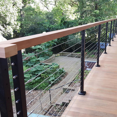 Edelstahl-Kabel-Draht-Balustrade für Treppen-/Balkon-Geländer