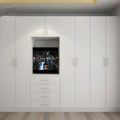 Modernes Holzmöbel-Schlafzimmer-Set, begehbarer Kleiderschrank, benutzerdefinierte Hochglanz-Garderobe