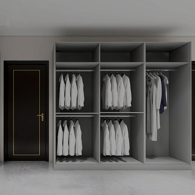 Modernes Holzmöbel-Schlafzimmer-Set, begehbarer Kleiderschrank, benutzerdefinierte Hochglanz-Garderobe