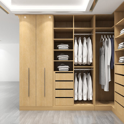 Modernes Holzmöbel-Schlafzimmer-Set, begehbarer Kleiderschrank, benutzerdefinierte Hochglanz-Garderobe