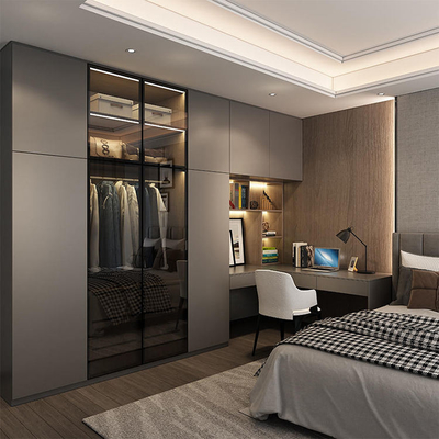 Kundengebundener Entwurfs-hölzerner Wandschrank-Kabinett, Kleidungs-Melamin-MDF-Garderobe