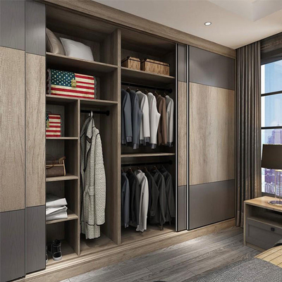 Kundengebundener Entwurfs-hölzerner Wandschrank-Kabinett, Kleidungs-Melamin-MDF-Garderobe