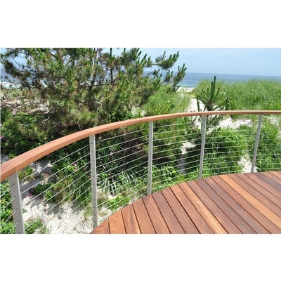 Decking-Aluminiumkabel-Geländer, Edelstahl-Balustraden-Draht-Plattform-Geländer