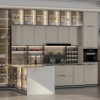 Luxusart-Edelstahl-gebrauchsfertige Küchenschrank-unbedeutende Art