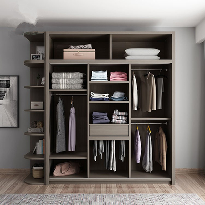 Melamin-Brett-kundenspezifische hölzerne Möbel, Kombinations-Schiebetür-Garderobe